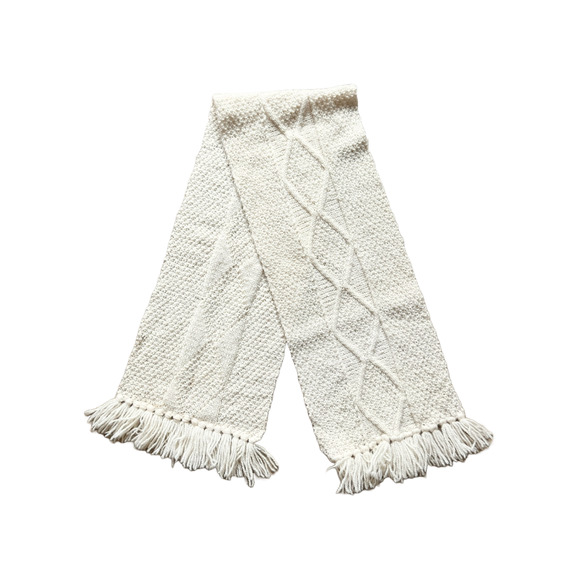 Vtg Kotuku Pure Virgin Wool Scarf Cottagecore Coquette Soft Girl Made in NZ - Picture 1 of 6